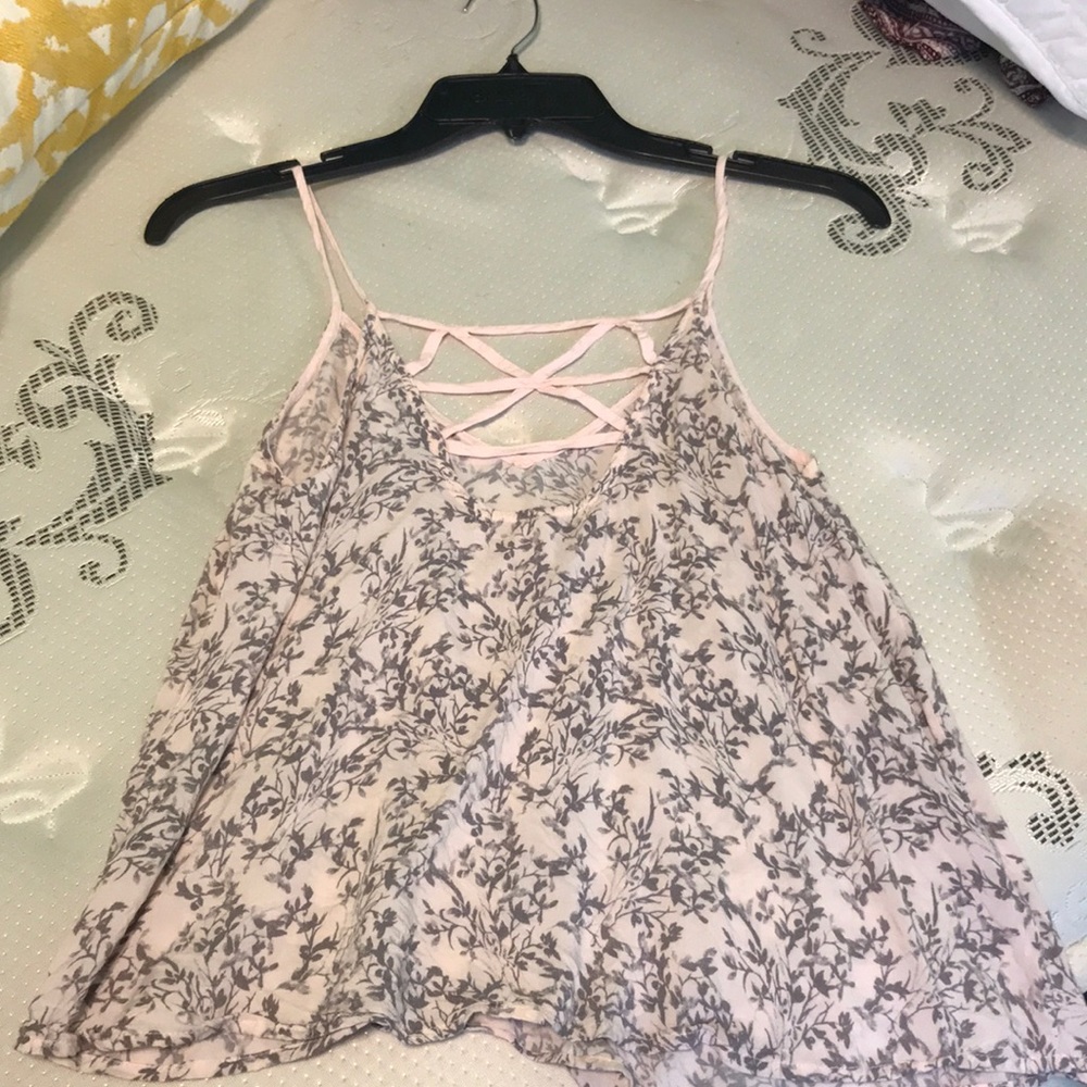 Flowy printed crop tank